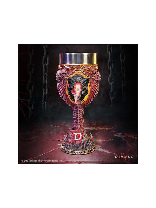 Nemesis Now Diablo Iv Mephisto Goblet Glass for White and Red Wine made of Copper in Bronze Color Goblet