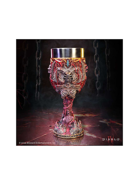 Nemesis Now Diablo Iv Mephisto Goblet Glass for White and Red Wine made of Copper in Bronze Color Goblet