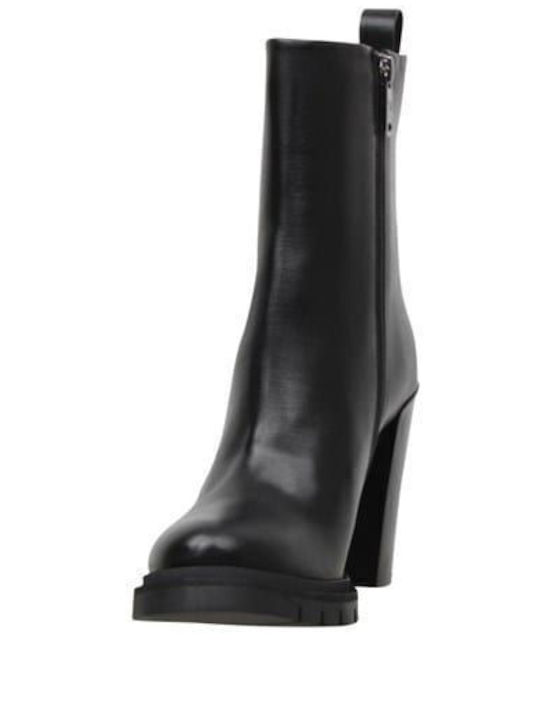 Leather Women's Ankle Boots Black