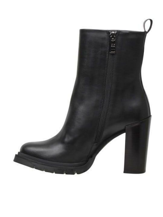 Leather Women's Ankle Boots Black