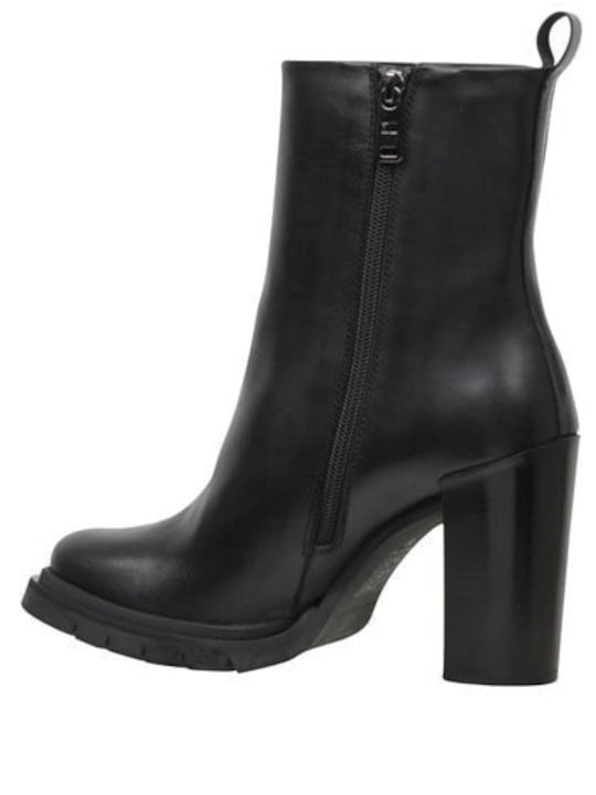 Leather Women's Ankle Boots Black