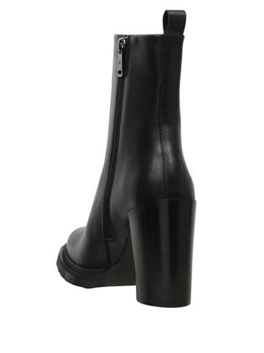 Leather Women's Ankle Boots Black
