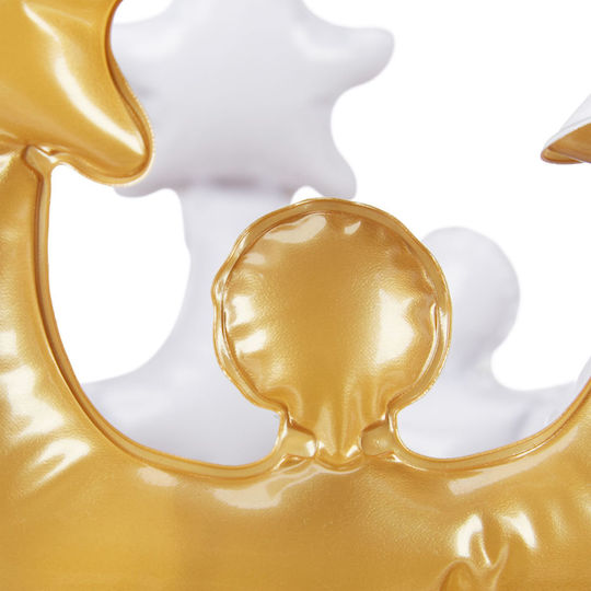 Inflatable Crown Relaxdays Gold White