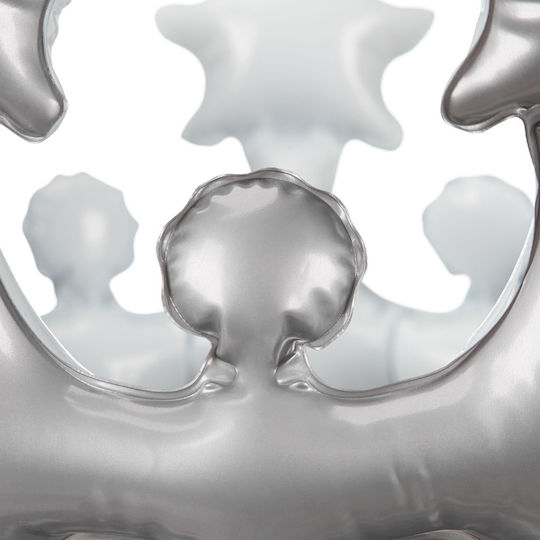 Inflatable Crown Relaxdays Silver White