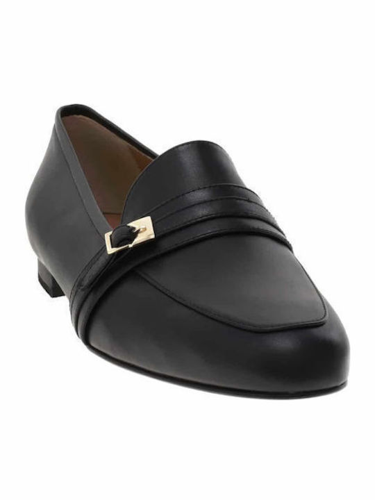 Δερμάτινα Γυναικεία Loafers σε Μαύρο Χρώμα
