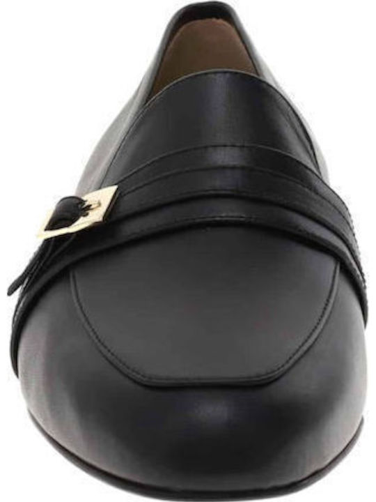 Δερμάτινα Γυναικεία Loafers σε Μαύρο Χρώμα
