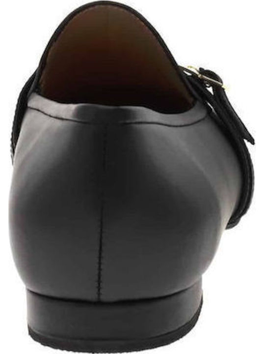 Δερμάτινα Γυναικεία Loafers σε Μαύρο Χρώμα