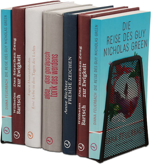 Комплект 2 броя поставки за книги Relaxdays черни 14.5 X 12.5 X 9 см