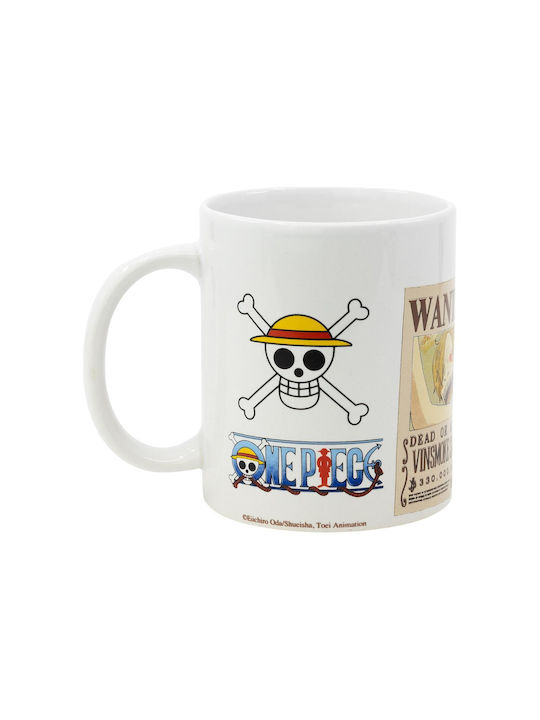 Stor One Piece - Wanted Mug Ceramic White 325ml