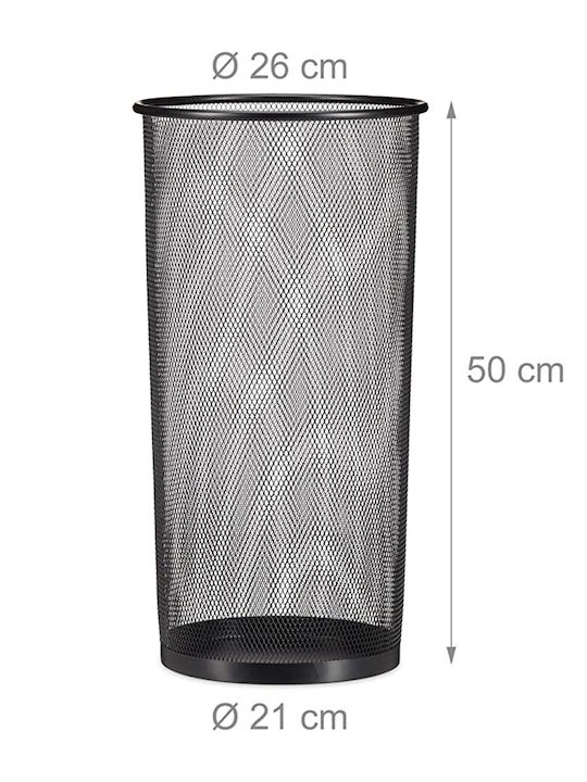 Umbrella Cane Stand Round Metallic Gray Size 50 x 26 x 21 Cm
