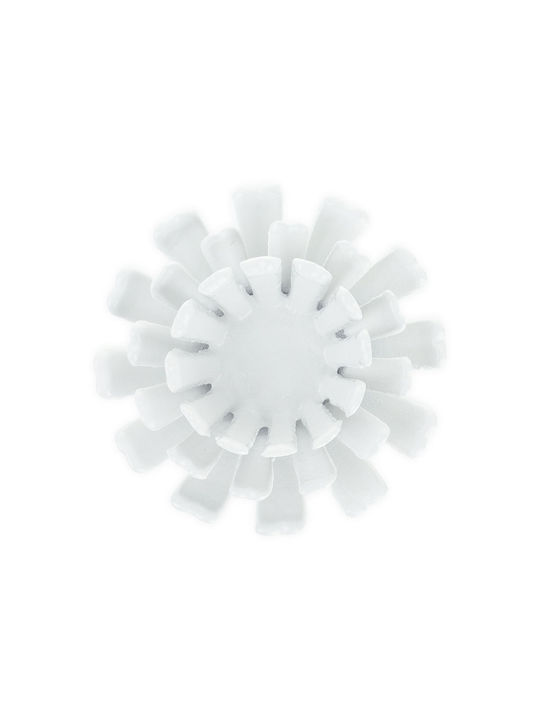 Set 2 suporturi pentru lumânări în formă de floare, alb, dimensiuni 6 x 13,5 cm Relaxdays