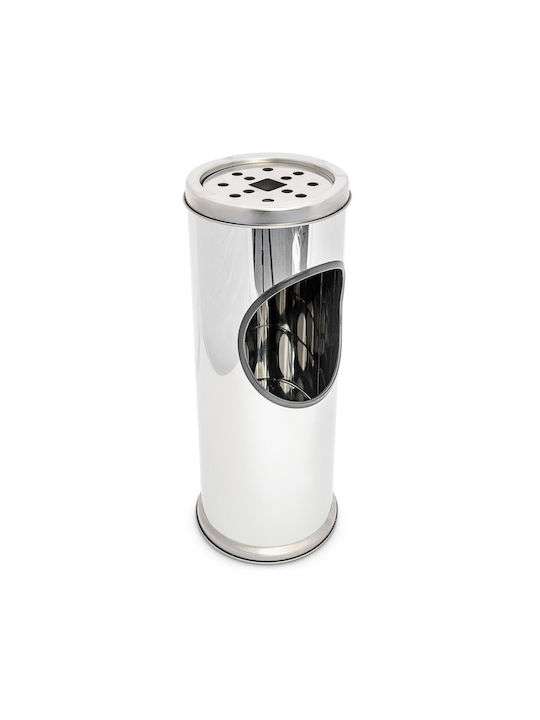 Outdoor Ashtray Trash Can 37.5 Cm Silver Relaxdays Outdoor Ashtray Trash Can 37.5 Cm Silver Relaxdays