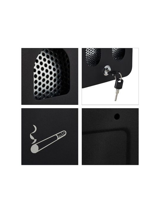 Wall Ashtray 1l Capacity Relaxdays