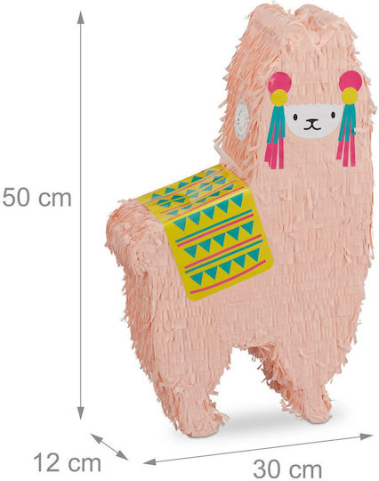 Pinata În Formă de Llama Pentru Dulciuri Jucărie Mexicană Pentru Petrecere Copii Cu Agățat De Tavan Dimensiune 50 X 30 Cm