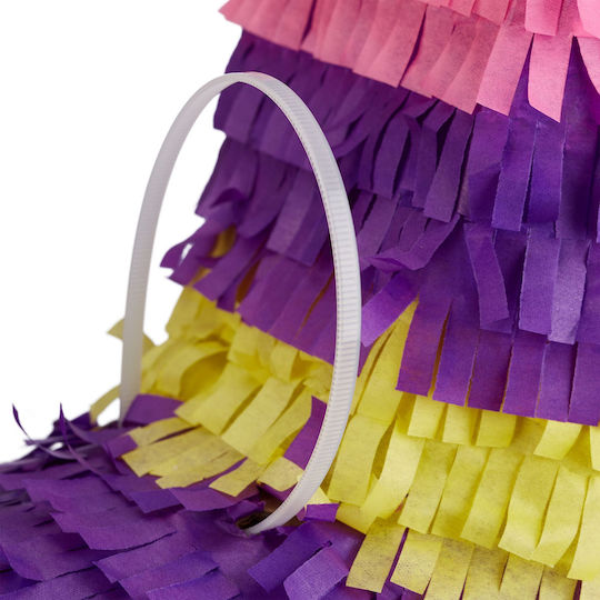 Petrecere cu ponei Piñata pentru copii din hârtie multicoloră, poate fi umplută cu bomboane și jucării în interior 55 X 40 X 13 cm