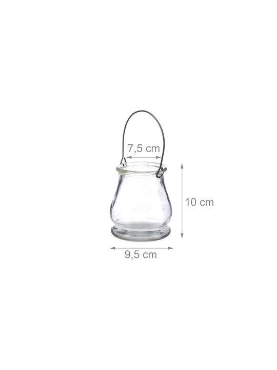 Set 12 Glass Lanterns Candles Approximately 10 X 9.5 Cm In Size Relaxdays