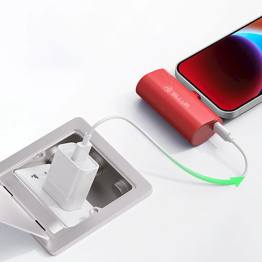 Tellur PD202 Power Bank 5000mAh 18W Power Delivery / Quick Charge 3.0 Κόκκινο