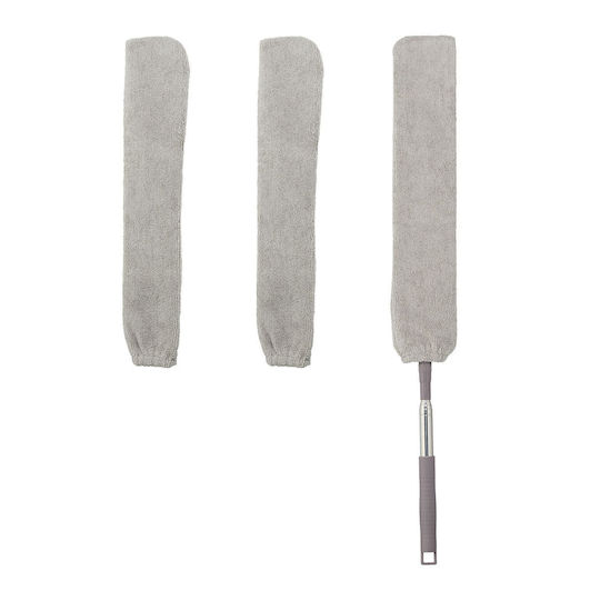 Telescopic Rod Support Relaxdays Dimensions 63 115 Cm 3 Covers Included Gray