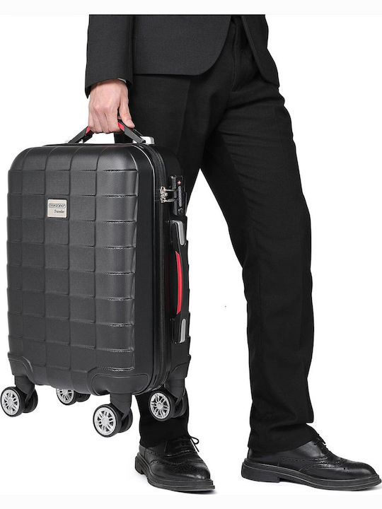 Troller Cabină Monzana Exopack 37 X 21 X 53 Cm 4 Roți Rotire 360 de Grade Abs Negru