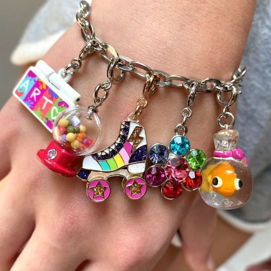 Charm Ιt Παιχνίδι Κόσμημα Gold Rainbow Rollerskate Charm