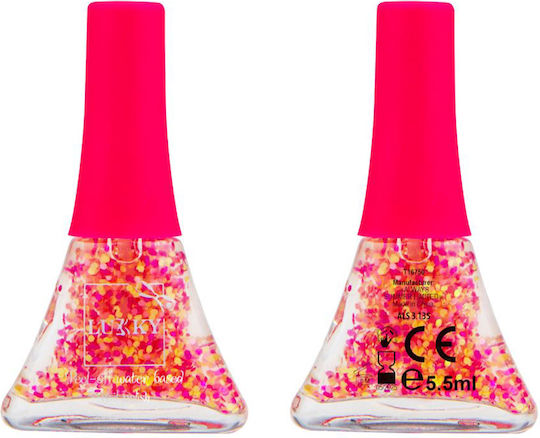 Lukky Cosmetics Toys Confetti Series Pink Gold Glitter Παιδικό Mανό Ροζ-Κίτρινο Γκλίτερ