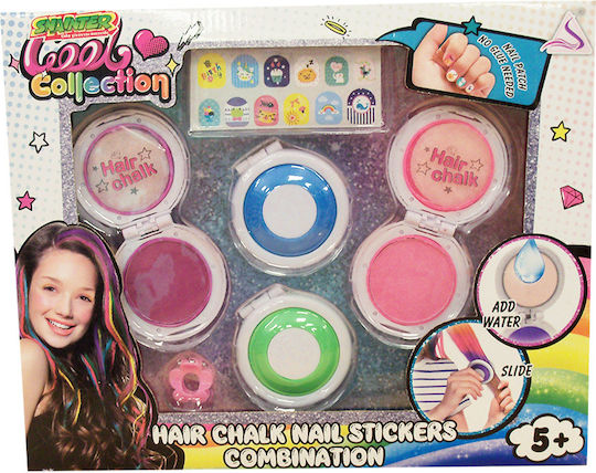 Snainter Hair Chalk Nail Stickers Combination Hairdressing Game