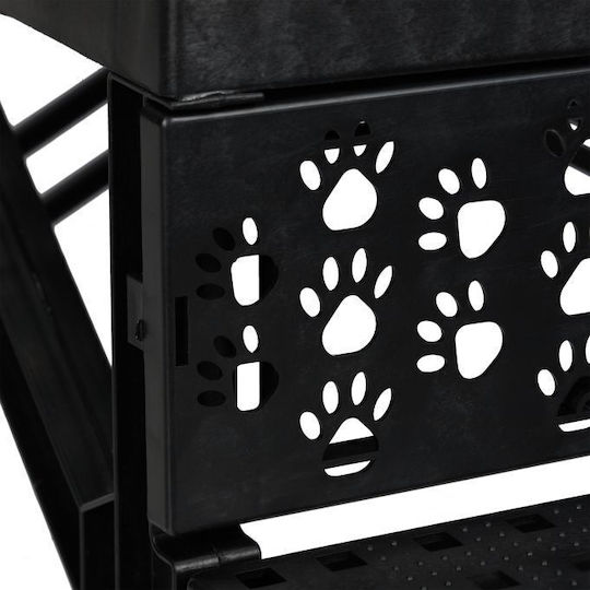 3-stufige Hundetreppe Relaxdays 30 x 35 x 45 cm Schwarz