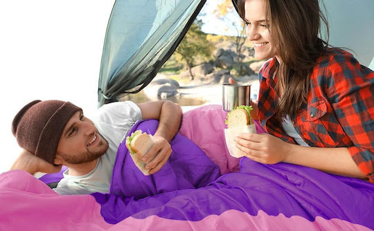 Sportneer Sac de dormit Single Purple Pink