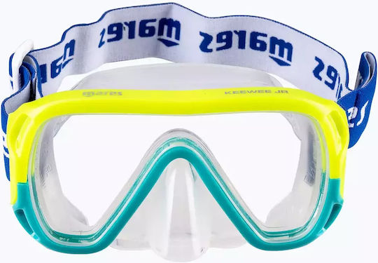 Tauchmasken mit Schnorchel Kinder Combo Keewee in Gelbe Farbe