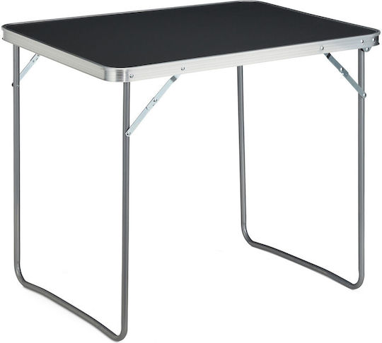 Klappbarer Campingtisch Aluminiumrahmen MDF-Platte 70 x 80 x 60 cm Grau