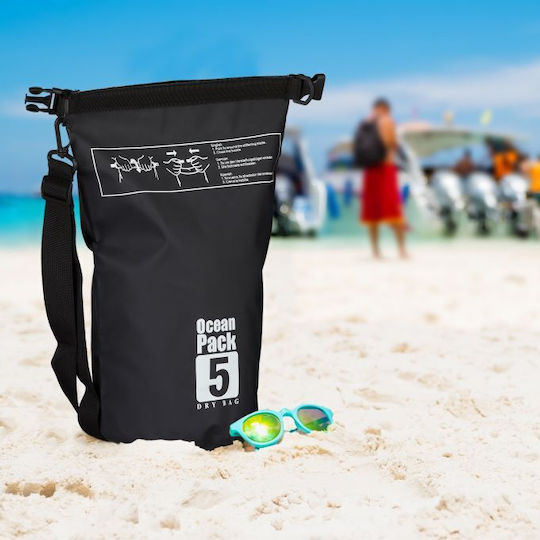 Relaxdays Ocean Pack Sac Uscat 5lt Negru