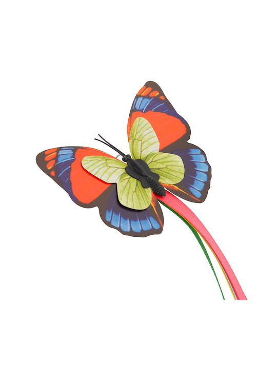 Interactive Cat Toy Butterfly Non-slip Base 33.5 X 20.5 X 18 Cm White