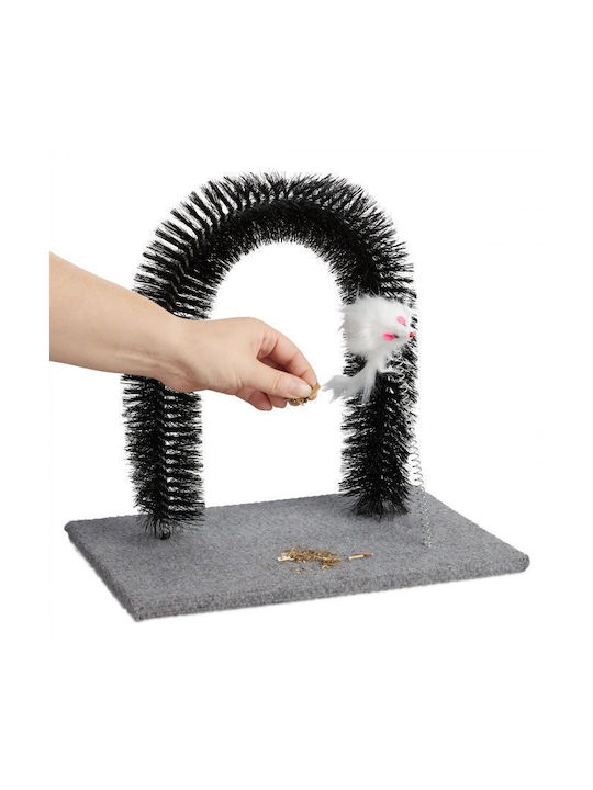 Kratz- und Massagebogen Katzen Relaxdays Spielzeugmaus