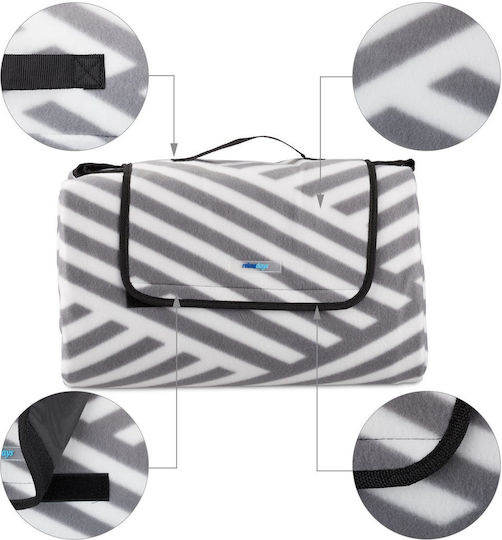 Relaxdays Picnic Blanket 200x200cm in White Color