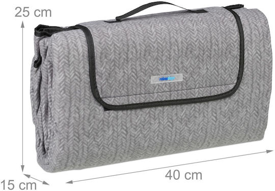 Relaxdays Pătură Picnic 200x200cm În Culoare Gri