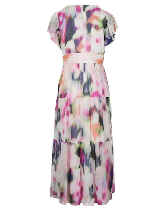 Καλοκαιρινό Maxi Φόρεμα Κρουαζέ με Βολάν Floral
