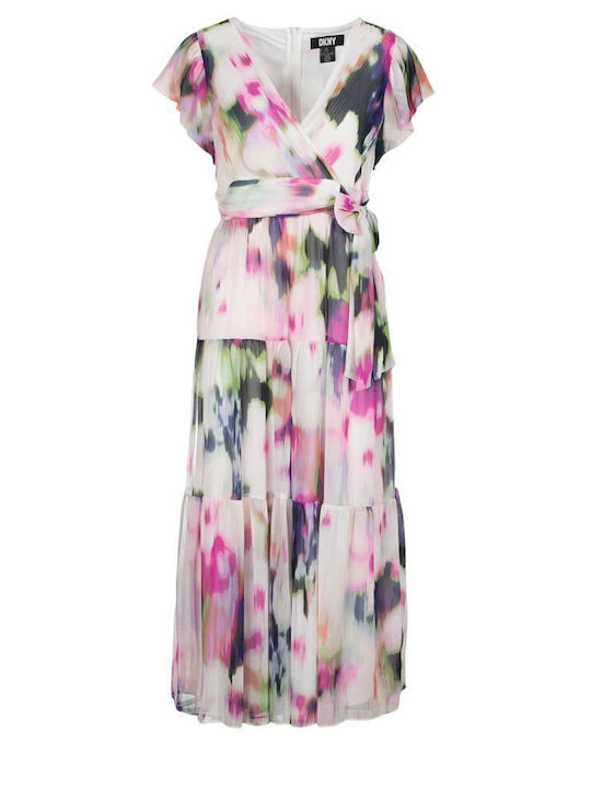 Καλοκαιρινό Maxi Φόρεμα Κρουαζέ με Βολάν Floral