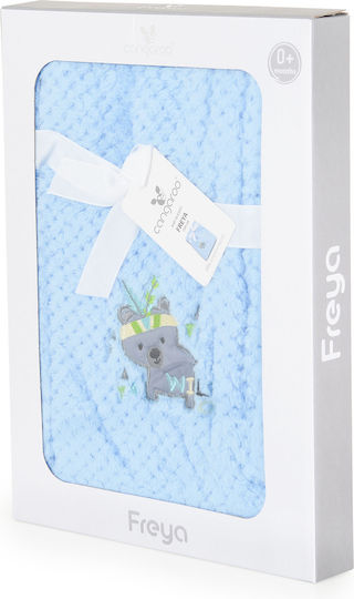 Cangaroo Blanket Nursery Swaddling Blankets Freya Fleece Blue 80x110cm