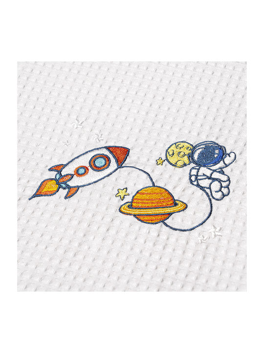 Adam Home Blanket Nursery Swaddling Blankets Space Waffle White 80x110cm