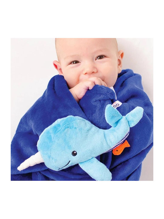 Zoocchini Κουβέρτα Αγκαλιάς & Λίκνου Fleece Μπλε Βελουτέ (Velvet) 100x65.5εκ.