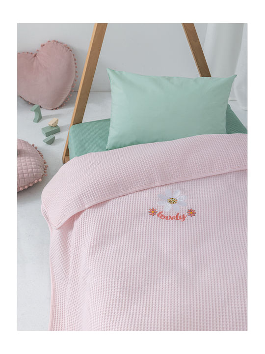Palamaiki Pătură Pătuț Candy Pique Roz Pink 100x150cm
