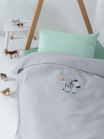 Palamaiki Decke Kinderbett Waffel Gray Candy/2 Grey 100x150cm