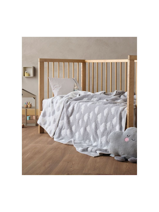 Kentia Blanket Cot Esperos Knitted Gray 100x140cm