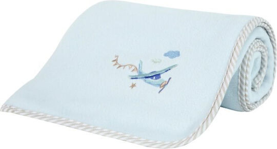 Nima Одеяло Детско легло Boy's World Велур Синьо Light Blue 110x140см.