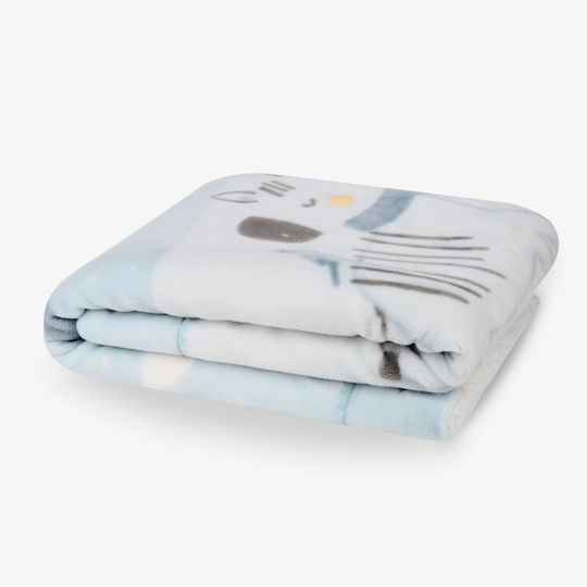 Kikka Boo Blanket Cot Friends Fleece Light Blue 110x140cm