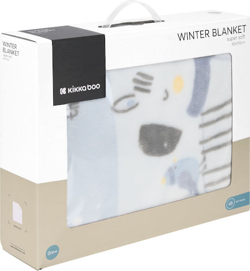 Kikka Boo Blanket Cot Friends Fleece Light Blue 110x140cm