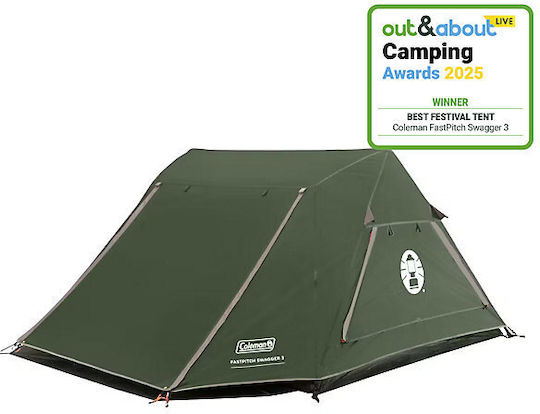 Coleman FastPitch Swagger Camping Tent Khaki 4 Seasons for 3 People 280x250x140cm