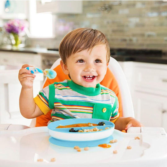 Munchkin Children's Stay Put Suction Food Plate Made of Plastic Light Purple