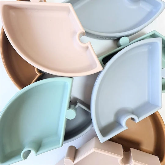 Minikoioi Παιδικό Πιάτο Φαγητού Puzzle Bubble Beige/Grey