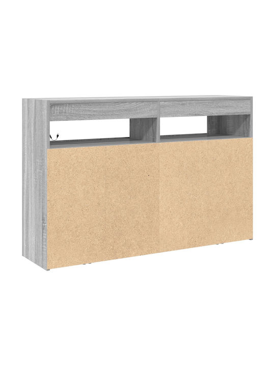 Sideboard Wooden Grey Sonoma 116x30x75cm